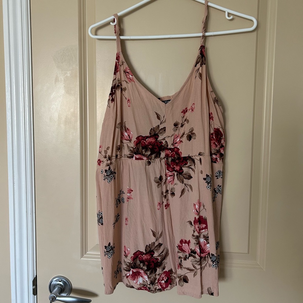 Torrid blush pink floral shirt size 2